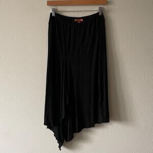 y2k vintage 2000's black fairy hem midi skirt asymmetrical it girl | fits S/M/L